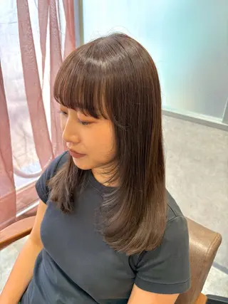 ロング カラー 暖色＊ベージュ ＊くらたあやかのヘアスタイル