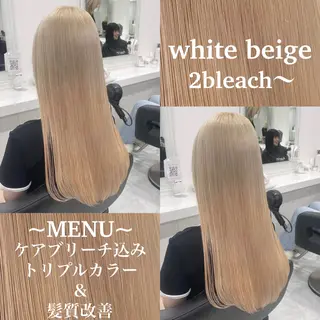 ロング カラー 色落ち綺麗🩰ハイ トーン🎀RINKAのヘアスタイル