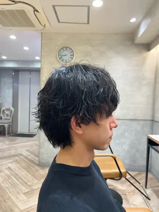 ショート パーマ メンズ 筋肉美容師 TETSUのヘアスタイル