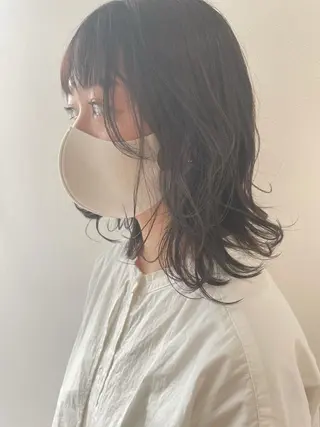 ミディアム 店長福島成美/髪質 改善縮毛矯正/カラーのヘアスタイル