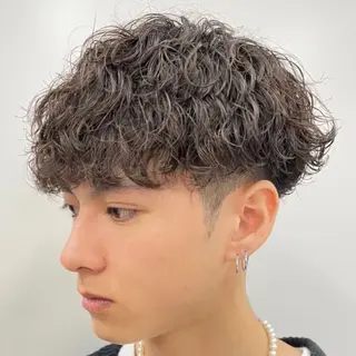 ミディアム パーマ ヘアアレンジ メンズ fifth 石川 凪のヘアスタイル