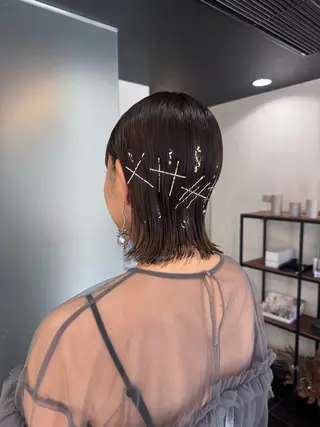 ヘアアレンジ ブリーチなしベー ジュ/tuburaのヘアスタイル
