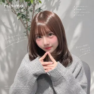 ミディアム カラー レイヤー/巻ける 縮毛矯正🇰🇷早坂のヘアスタイル