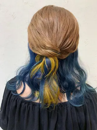 セミロング カラー 天野 開のヘアスタイル