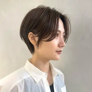 ショート カラー 骨格診断で絶対可愛い ✨丸みショート✨凌弥のヘアスタイル