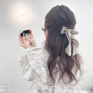 ロング ヘアアレンジ CARELLY Rukaのマツエク・マツパデザイン