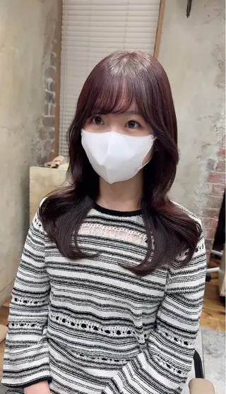 ロング 銀座/レイヤー 顔周りカット溝手優太のヘアスタイル
