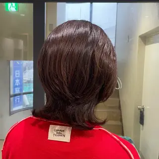 ミディアム 暖色カラー/レイヤー スタイル みはる🌙のヘアスタイル