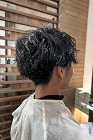 ショート パーマ メンズ 髪質改善⭐️⭐️⭐️ コワフェルドエクセルのヘアスタイル