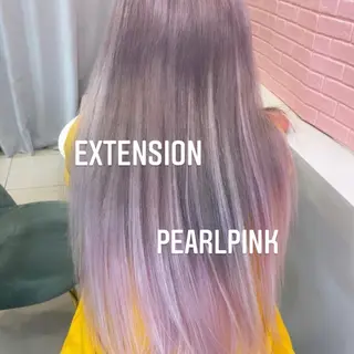 ロング カラー エクステ🩵ブリーチ 韓国ヘア🩵KAEのヘアスタイル