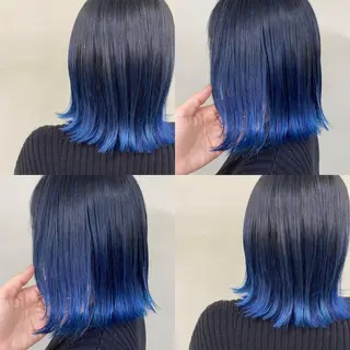 ミディアム カラー エクステ ハイトーン 💭黒崎ハルカのヘアスタイル