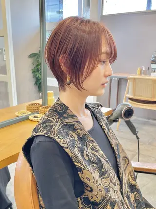 ショート カラー パーマ 髪質改善特化 谷口祐綺のヘアスタイル