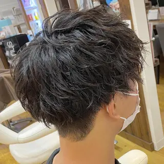 パーマ メンズ 原田 涼矢のヘアスタイル