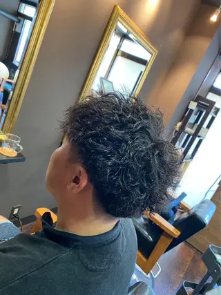 パーマ メンズ 木下 龍斗のヘアスタイル