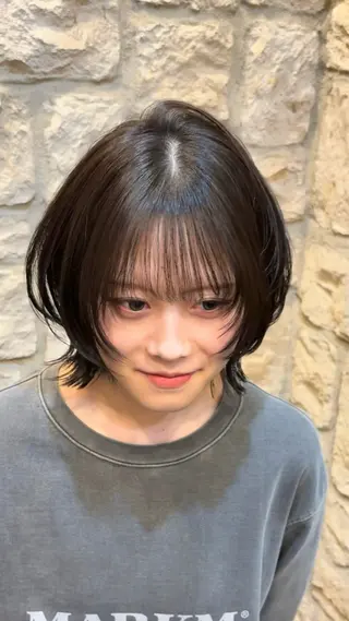 ミディアム カラー 町田/レイヤーカット ハッシュカット/八木のヘアスタイル
