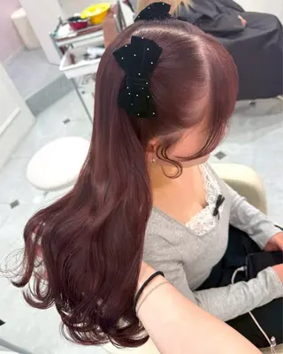 ロング カラー ハイトーンカラー💞 くるみ🎀のヘアスタイル