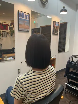 ミディアム カラー 鮎川 竜汰のヘアスタイル