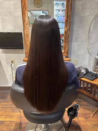 ロング 縮毛髪質改善カケル 透明感カラー✨のヘアスタイル
