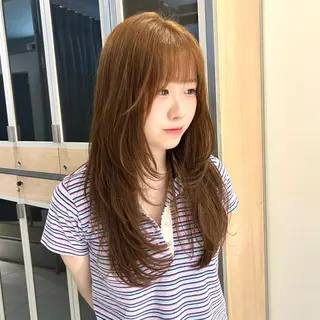 ロング カラー サラ艶/韓国ヘア ︎🌟璃奈 (ﾘﾅ)のヘアスタイル