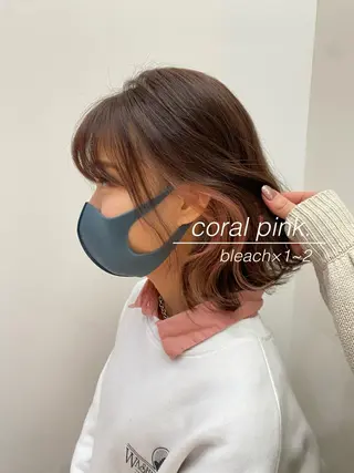 ミディアム カラー 小林 夢羽のヘアスタイル