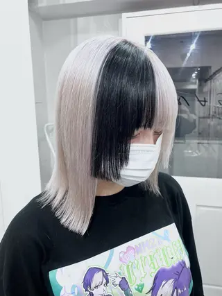 ミディアム ♱地雷カラー♱ウルフ ♱ 藍衣 ♱のヘアスタイル