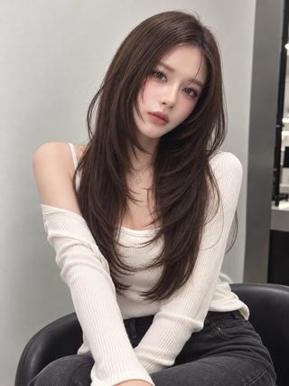 ロング カラー 🦋韓国レイヤー 艶髪矯正🦋凛太郎のヘアスタイル