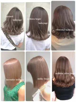 ミディアム カラー Selenehair 三条本店のヘアスタイル