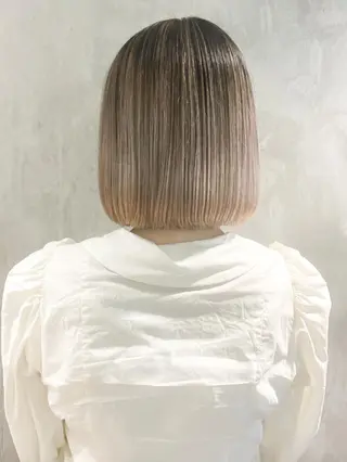 ミディアム カラー パーマ ヘアアレンジ ITbyALBUM 藤沢店のヘアスタイル