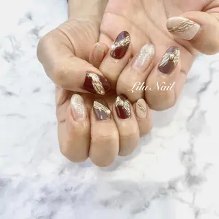 ネイル モチの良さ◉ フィルインネイル♡のネイルデザイン