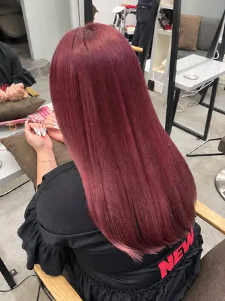 ロング パーマ 透明感×艶カラー ✨️美髪縮毛🍒リオのヘアスタイル