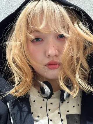 カラー ボブ&寒色🎐ᩚ 短髪 COCOROのヘアスタイル