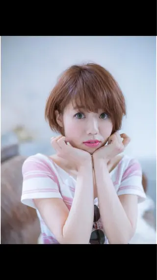 ショート カラー パーマ ヘアアレンジ M字・前髪割れ 改善メンズ特化/栢沼のヘアスタイル
