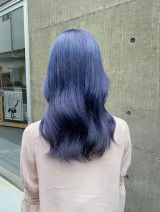 セミロング カラー ヘアアレンジ 韓国レイヤーカット/ 儚げカラーチナツのヘアスタイル