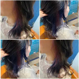 カラー 🩵盛れる顔周り/ 艶カラーemi🩵のヘアスタイル