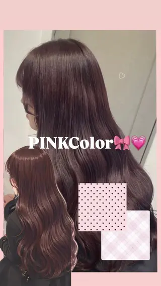 ロング 透明感／カラー／韓国 ／アイラッシュ🍒のマツエク・マツパデザイン