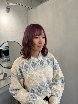 セミロング 新宿/顔周りカット +レイヤー=しずく♩のヘアスタイル