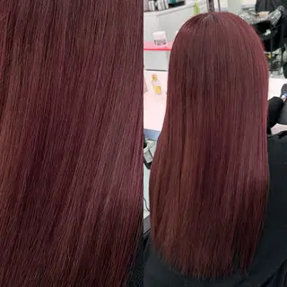 ロング カラー 金山 律　暖色系カラーのヘアスタイル