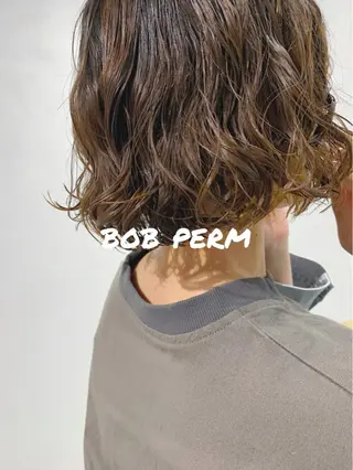 パーマ ボブパーマコテ巻き風 パーマNo1深江秀平のヘアスタイル
