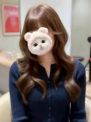 カラー セミロング 盛れ🎀韓国ヘア 美艶🇰🇷なるみのヘアスタイル