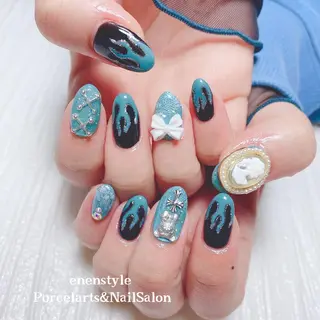 ミディアム ネイル 🐾enen style 🐾のネイルデザイン