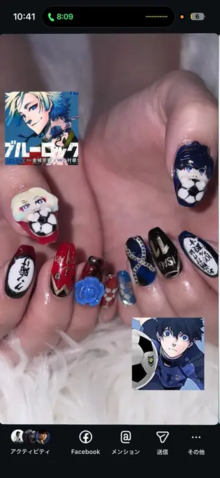 ネイル さゆり¦推しキャラ ¦ロングネイル🩷のネイルデザイン