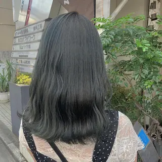 セミロング カラー 【完全個室】髪質改善 暖色カラー/山崎唯奈のヘアスタイル