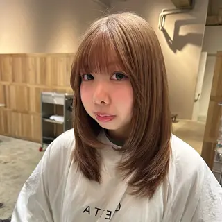 ミディアム キノシタ ユウナのヘアスタイル