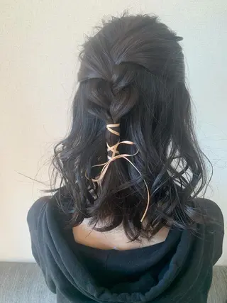 ミディアム ヘアアレンジ 河野 優希のヘアスタイル