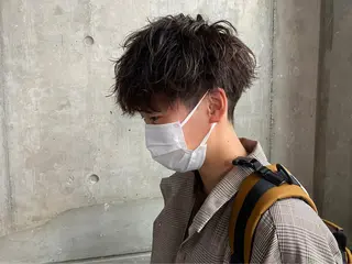 パーマ メンズ ブリーチなし透明感 カラー/MISANOのヘアスタイル