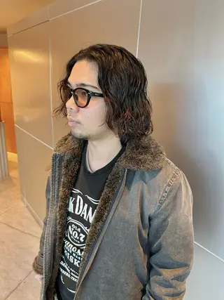ミディアム パーマ メンズ 🔥メンズ特化 /パーマ&カット🌀のヘアスタイル