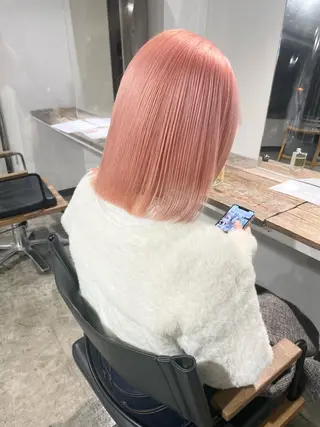 ミディアム カラー ✨艶ブリーチカラー ✨四ノ宮裕己のヘアスタイル