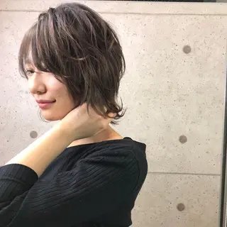 ショート カラー パーマ ヘアアレンジ 店長 大方康暉のヘアスタイル