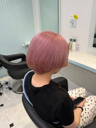 ショート カラー 🤎モテ髪&透明感 ミルクティー🥣🤎のヘアスタイル