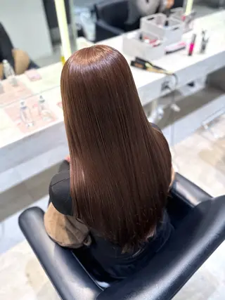 ロング カラー 艶カラー/縮毛矯正/ アレンジ/akaneのヘアスタイル